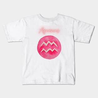 Aquarius zodiac sign Kids T-Shirt